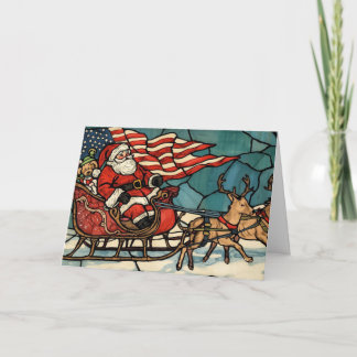 Feliz Navidad Veterano Patriótico Santa