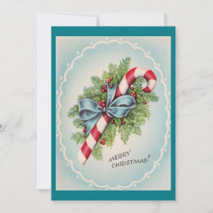 Feliz Navidad Vintage Candy Cane