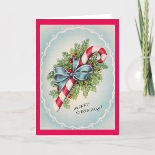 Feliz Navidad Vintage Candy Cane
