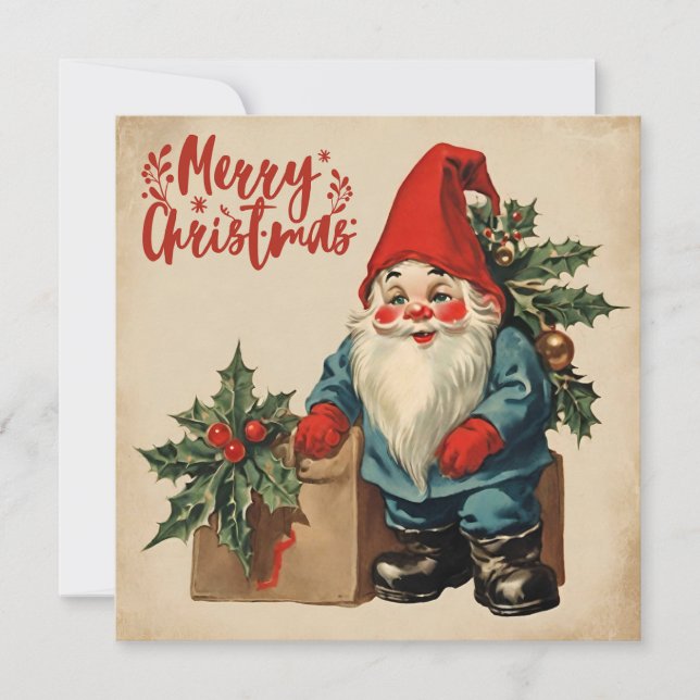 Feliz Navidad Vintage Gnome (Anverso)