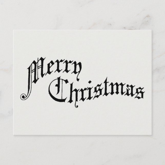 Feliz Navidad Vintage Tipografía de moda antigua (Anverso)