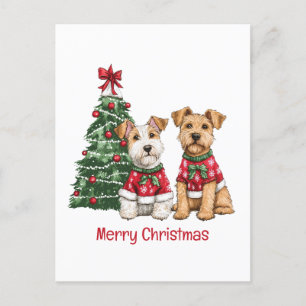 Feliz Navidad Welsh Wire Fox Terrier Dogs
