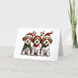 Feliz Navidad Welsh Wire Fox Terrier Dogs