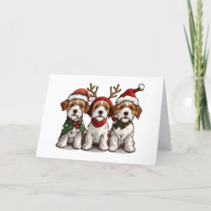 Feliz Navidad Welsh Wire Fox Terrier Dogs