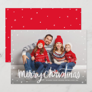 Feliz Navidad Whimsy   Tarjeta fotográfica de vaca