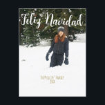 FELIZ NAVIDAD White Type Custom Holiday Photo<br><div class="desc">FELIZ NAVIDAD White Type Custom Holiday Photo Postcard. Customize with your photo and text.</div>