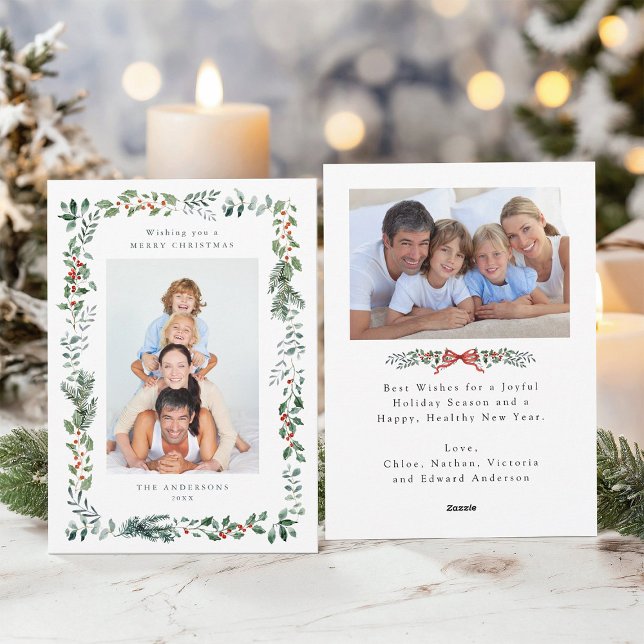 Feliz Navidad Wish 2 Foto (Front & Back)