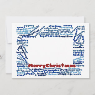 Feliz Navidad - Word Cloud - Tarjeta de felicitaci
