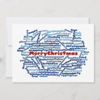 Feliz Navidad - Word Cloud - Tarjeta de felicitaci