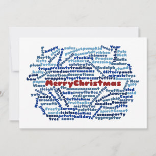 Feliz Navidad - Word Cloud - Tarjeta de felicitaci