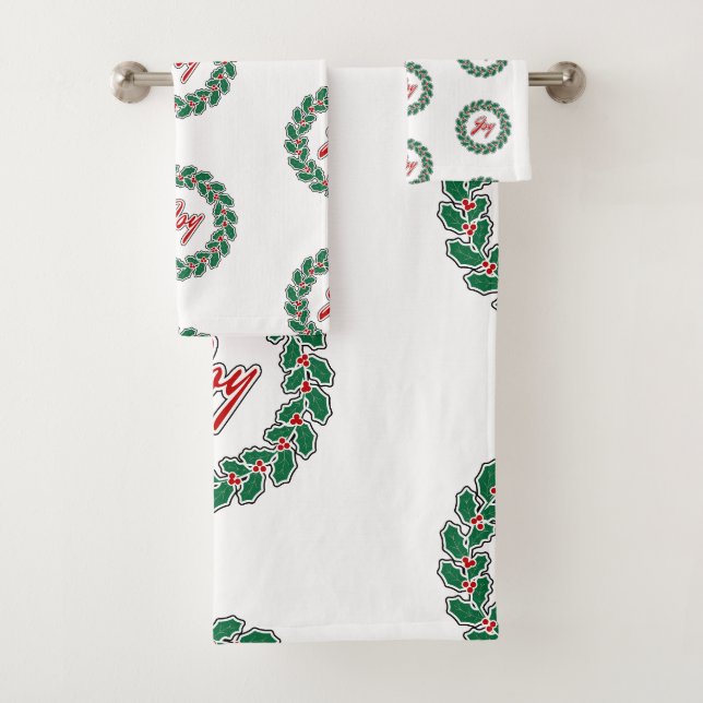 Feliz Navidad Wreath: Patrón de alegría (In situ)