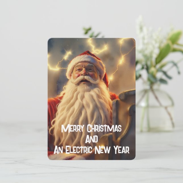 Feliz Navidad y Año Nuevo Eléctrico (Anverso de pie)