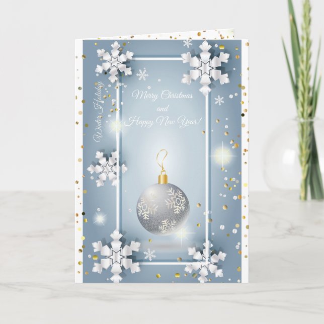¡Feliz Navidad y Año Nuevo! Silver Luxury 2026 (Anverso)