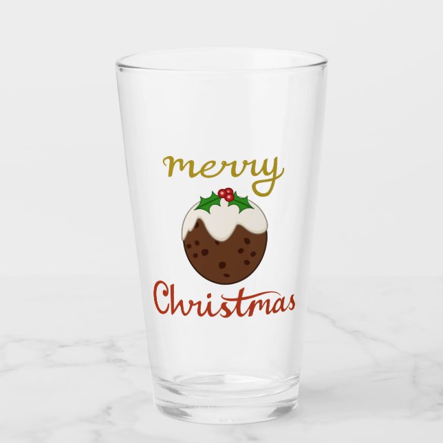 Feliz Navidad y diseño de pudding (Anverso)