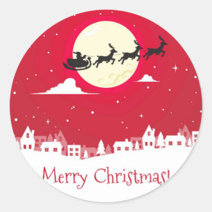 Feliz Navidad y felices pegatinas de año nuevo