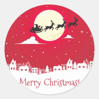 Feliz Navidad y felices pegatinas de año nuevo