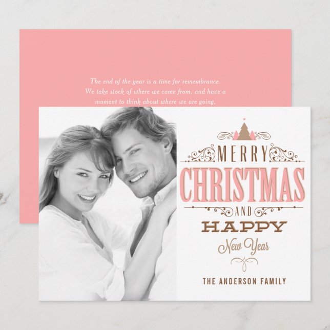 Feliz Navidad y Feliz Año Nuevo (Anverso / Reverso)