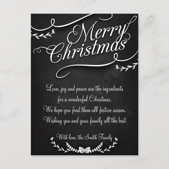 Feliz Navidad y Feliz Año Nuevo (Anverso)