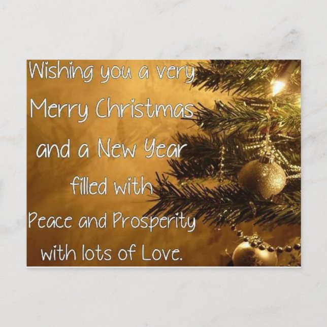 Feliz Navidad Y Feliz Año Nuevo (Anverso)