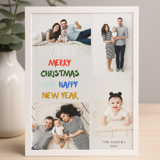 Feliz Navidad y Feliz Año Nuevo 4 Fotos Ceniza