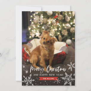 Feliz Navidad y feliz Año Nuevo copos de nieve