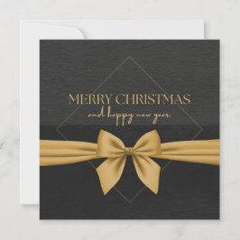 Feliz Navidad y Feliz Año Nuevo en negro y oro
