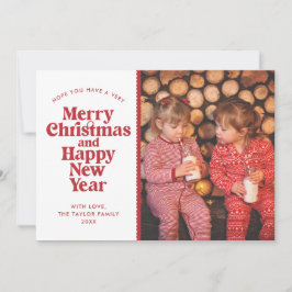 Feliz Navidad y Feliz Año Nuevo, foto roja