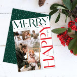 Feliz Navidad y feliz año nuevo, moderno 4 foto<br><div class="desc">Feliz Navidad y Feliz Año Nuevo. Audaz tipografía 4 tarjeta de Navidades de fotos. diseño moderno y minimalista personalizado. Tarjeta de saludo de vacaciones perfecta 4 collage de fotos</div>