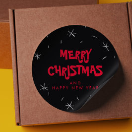 Feliz Navidad y Feliz Año Nuevo Pegatinas