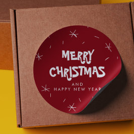 Feliz Navidad y Feliz Año Nuevo Pegatinas