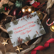 Feliz Navidad y feliz Año Nuevo personalizado