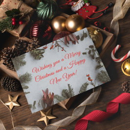 Feliz Navidad y feliz Año Nuevo personalizado