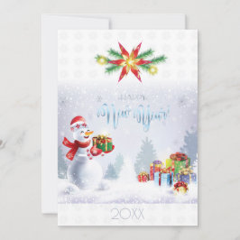 ¡Feliz Navidad y Feliz Año Nuevo! Snowman 20XX