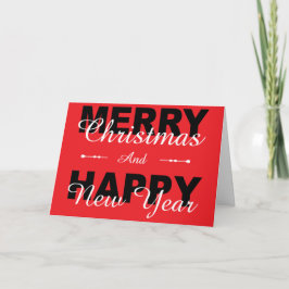 Feliz Navidad y Feliz Año Nuevo Tarjeta de Navidad