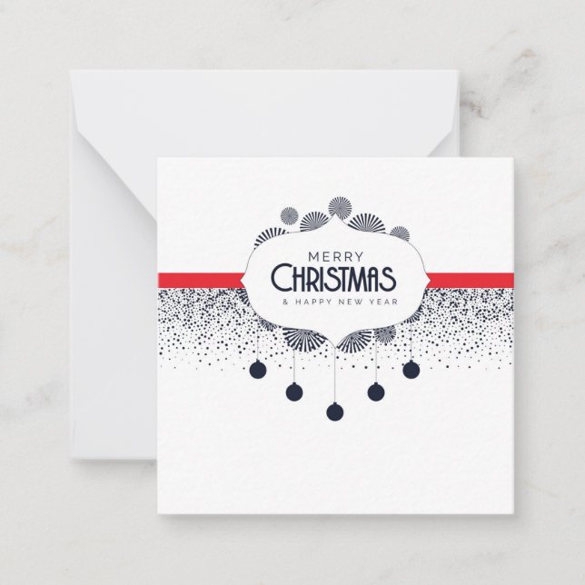 Feliz Navidad y Feliz Año Nuevo - Tarjeta de vacac (Anverso)