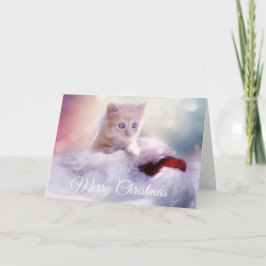 Feliz Navidad y Feliz Año Nuevo Tarjeta Kitten