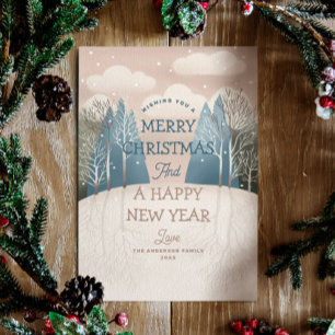 Feliz Navidad y Feliz Año Nuevo   Winter Woodland