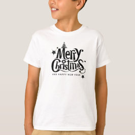 Feliz Navidad y feliz camiseta de Año Nuevo