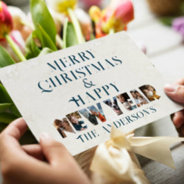 Feliz Navidad Y Feliz Collage De Año Nuevo