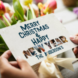 Feliz Navidad Y Feliz Collage De Año Nuevo