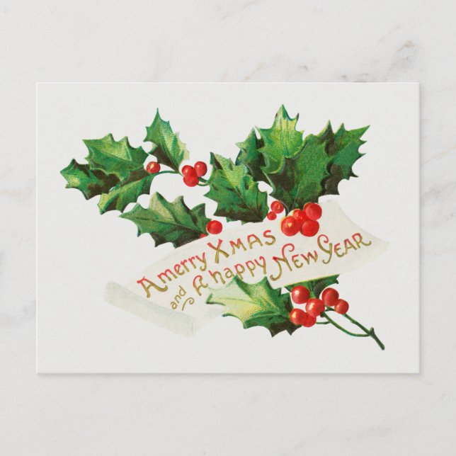 Feliz Navidad y feliz cosecha de Año Nuevo (Anverso)