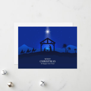 Feliz Navidad y feliz escena de la Natividad de Añ