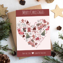 Feliz Navidad y feliz nombre de la familia de vaca