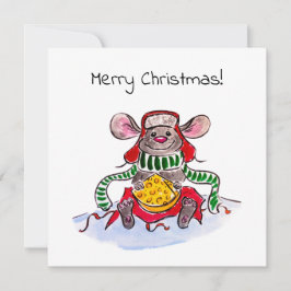 Feliz Navidad y feliz ratón de queso de Año Nuevo