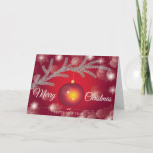 Feliz Navidad y feliz tarjeta de Año Nuevo