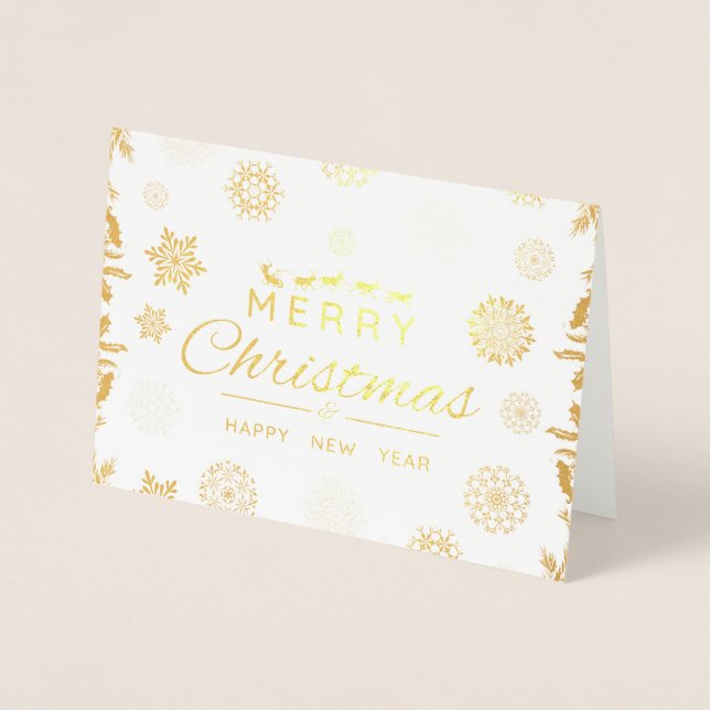 Feliz Navidad y feliz tarjeta de Año Nuevo (Anverso)