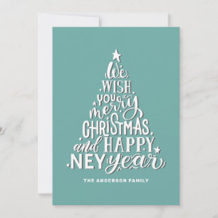 Feliz Navidad y feliz tipografía de Año Nuevo