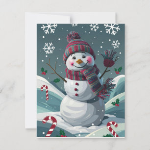 Feliz Navidad y feriados con tarjeta de felicitaci
