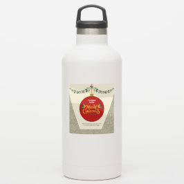 Feliz Navidad y gracias Pegatina de Navidad