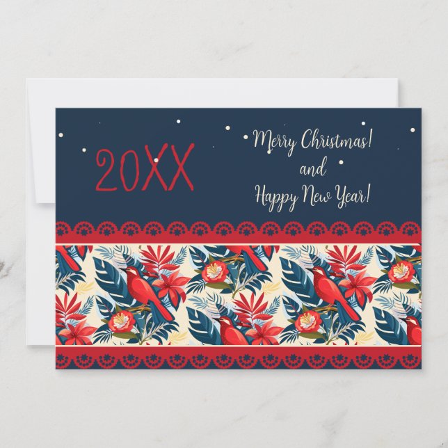 ¡Feliz Navidad y próspero Año Nuevo! 20XX Blue Bir (Anverso)